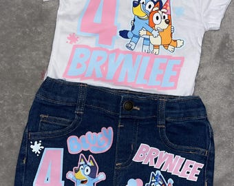 Bluey Birthday Outfit,  1st birthday outfit Bluey Bingo party, girl 1st birthday boy 1st birthday toddler birthday outfit