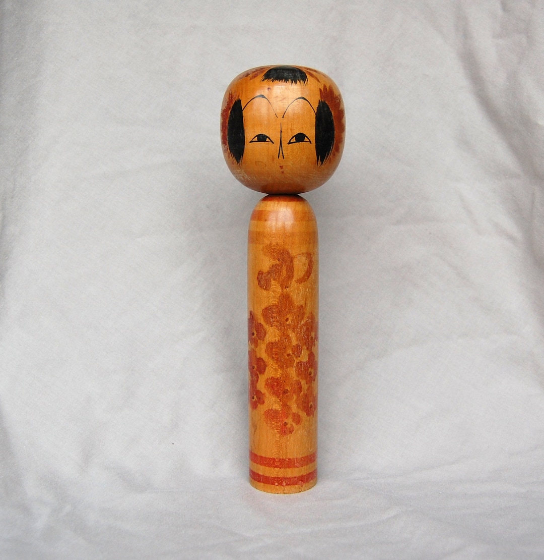 Vintage Japanese Kokeshi Dolls Japanese Wooden Kokeshi Dolls Etsy