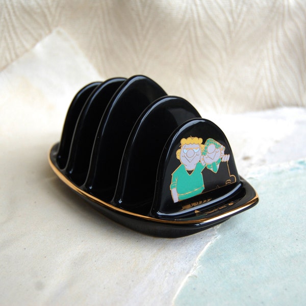 Andy Capp Toast Rack, Vintage Ceramic Toast Rack, Retro Pottery