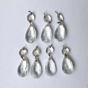 Vintage Chandelier Glass Crystal Drop Decorations, Prisms, Crafting supplies