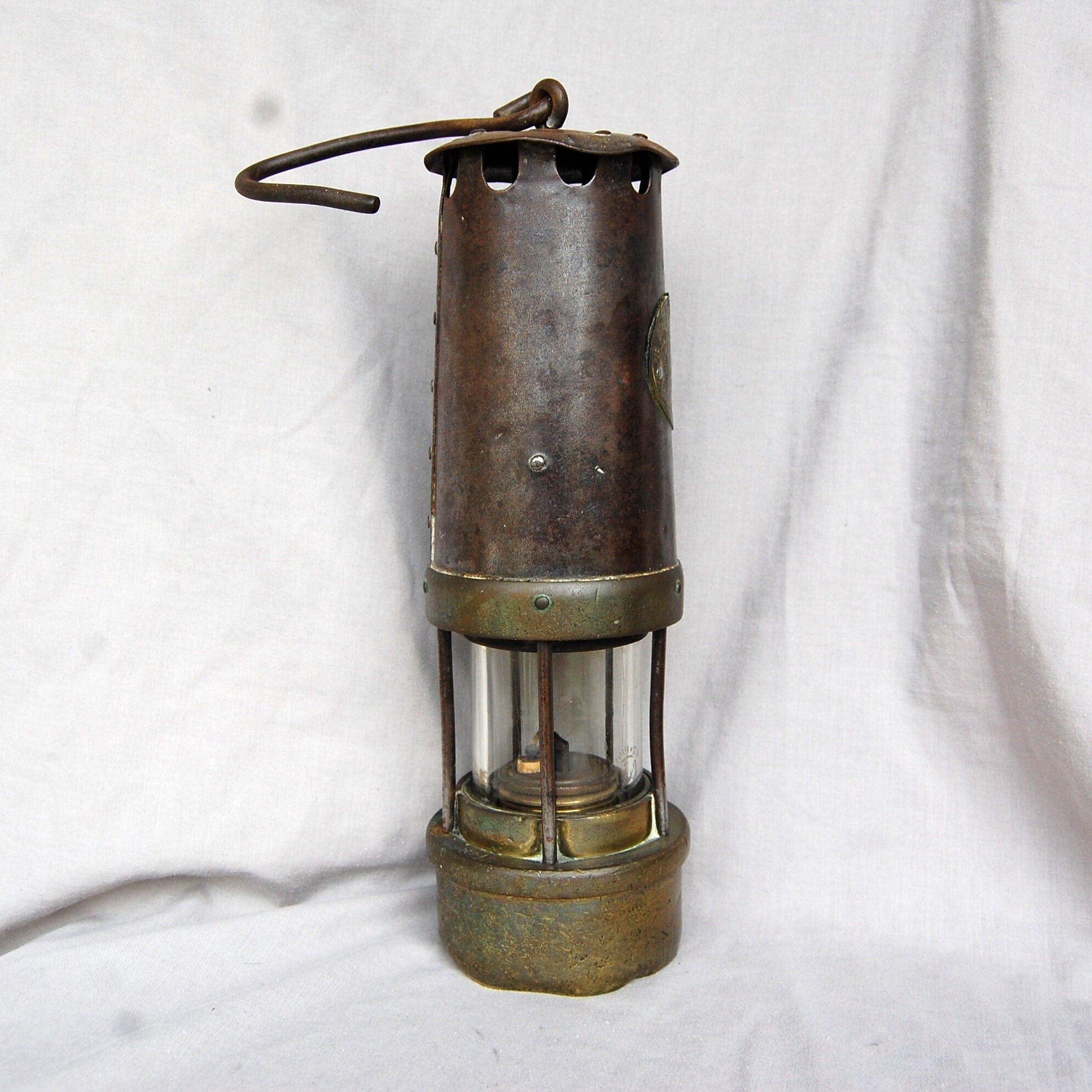 Vintage Thomas and Williams Miners Lamp, Brass Miners Lamp