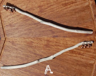 Shaman Stick, Shaman Bell Rattle, Driftwood Rattle, Shaman Shaker, Shamanic Therapy, Druid Ceremony Music