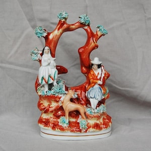 19th century Staffordshire Arbor Group, Victorian Staffordshire Figurine