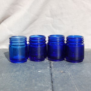 Vintage 1940's/50's Vicks Vaporub Jars, Cobalt Blue Jars, Bottle Digging