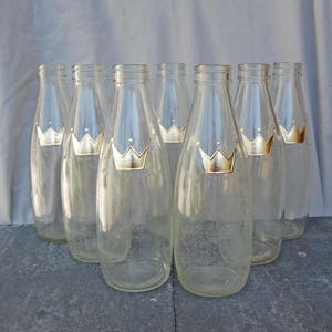 Vintage Milchflaschen, alte Flaschen, Vintage Wohnkultur, alte Milchflaschen, Goldkrone