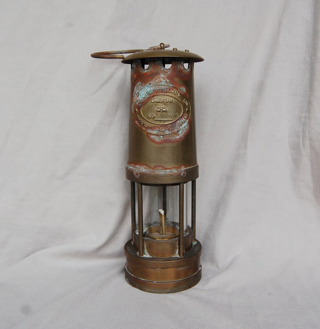 Vintage Thomas and Williams Miners Lamp, Brass Miners Lamp, Welsh ...