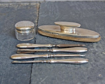 Set de manucure antique en argent sterling (1914 & 1915)