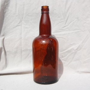 Large Vintage Amber Bottle, Old Bottle, Vintage Home Decor