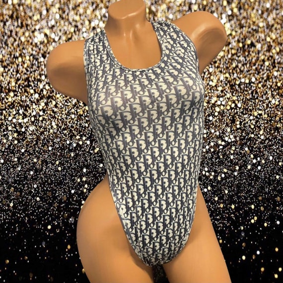 Exotic Dancewear Adjustable Bodysuit with Rhinestones