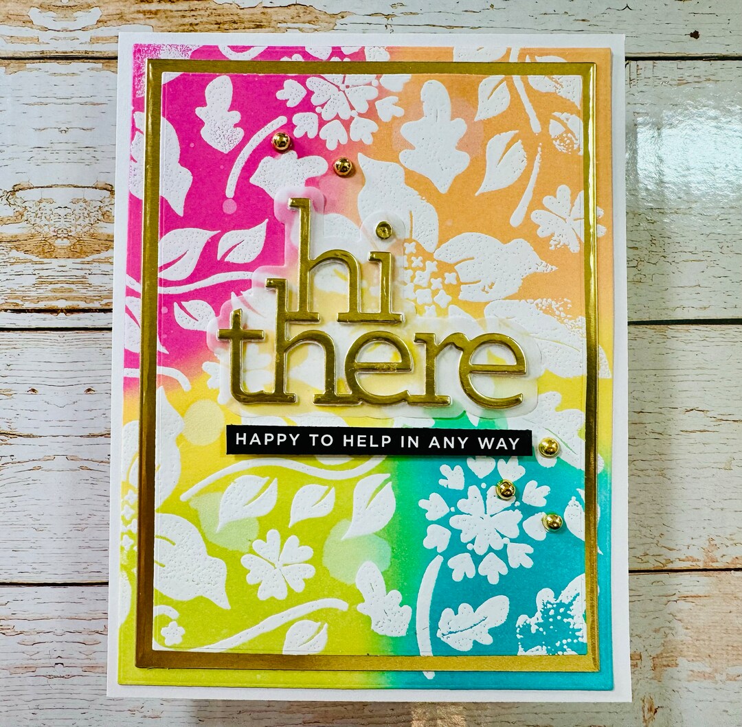 Emboss Resist Greeting Card: Perfect for Any Occasion! Handmade and ...