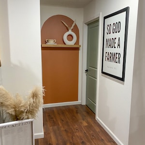 Minimalist art, So God Made A Farmer wall decor