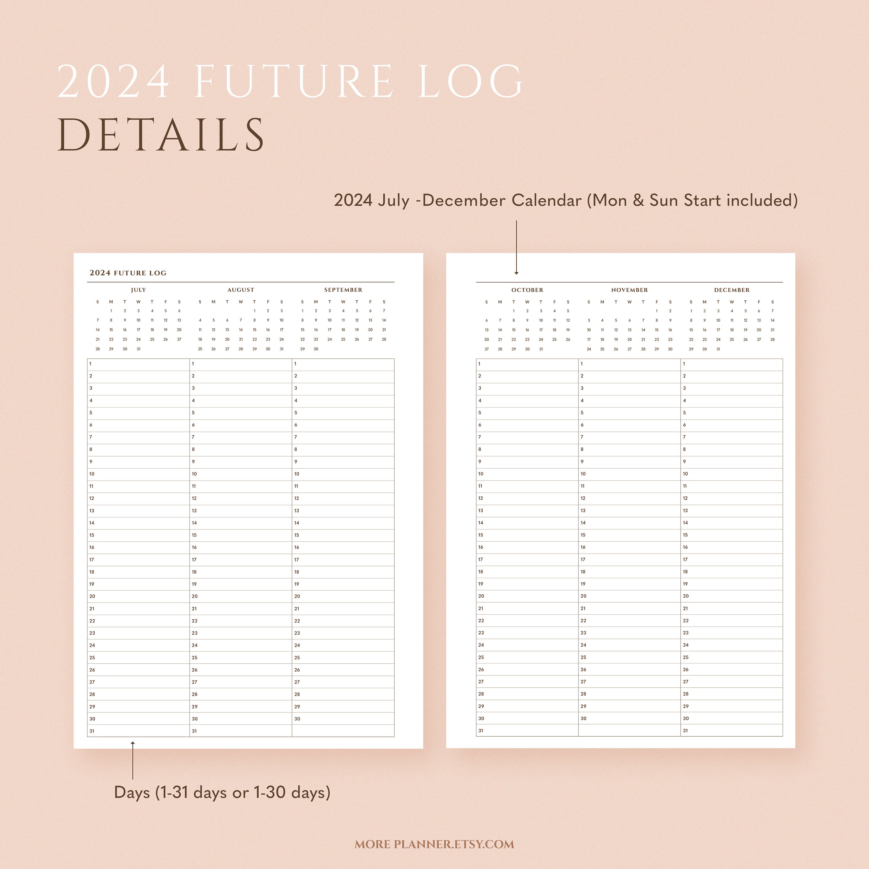 2024-future-log-printable-planner-refills-a5-minimal-bullet-journal