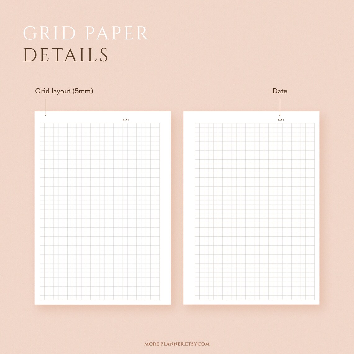 Dot Grid Lined 2 Column Paper Printable A5 Planner Inserts | Etsy