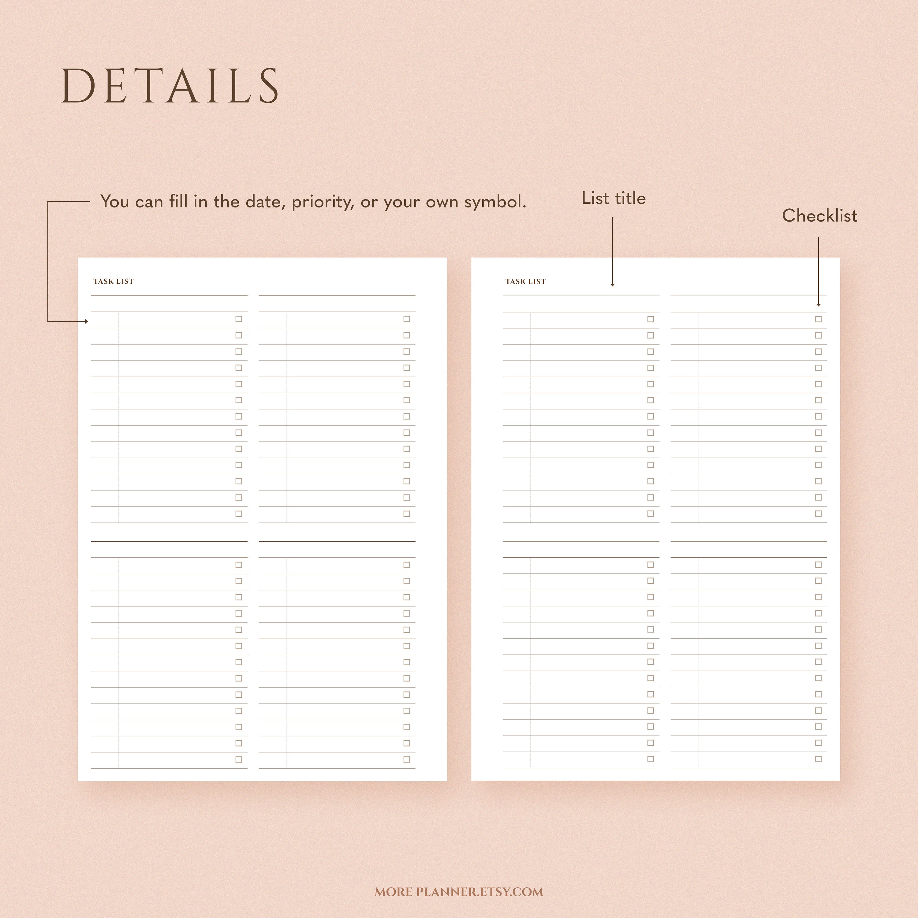 A5 Minimal Task List Printable Template Blank Checklist - Etsy