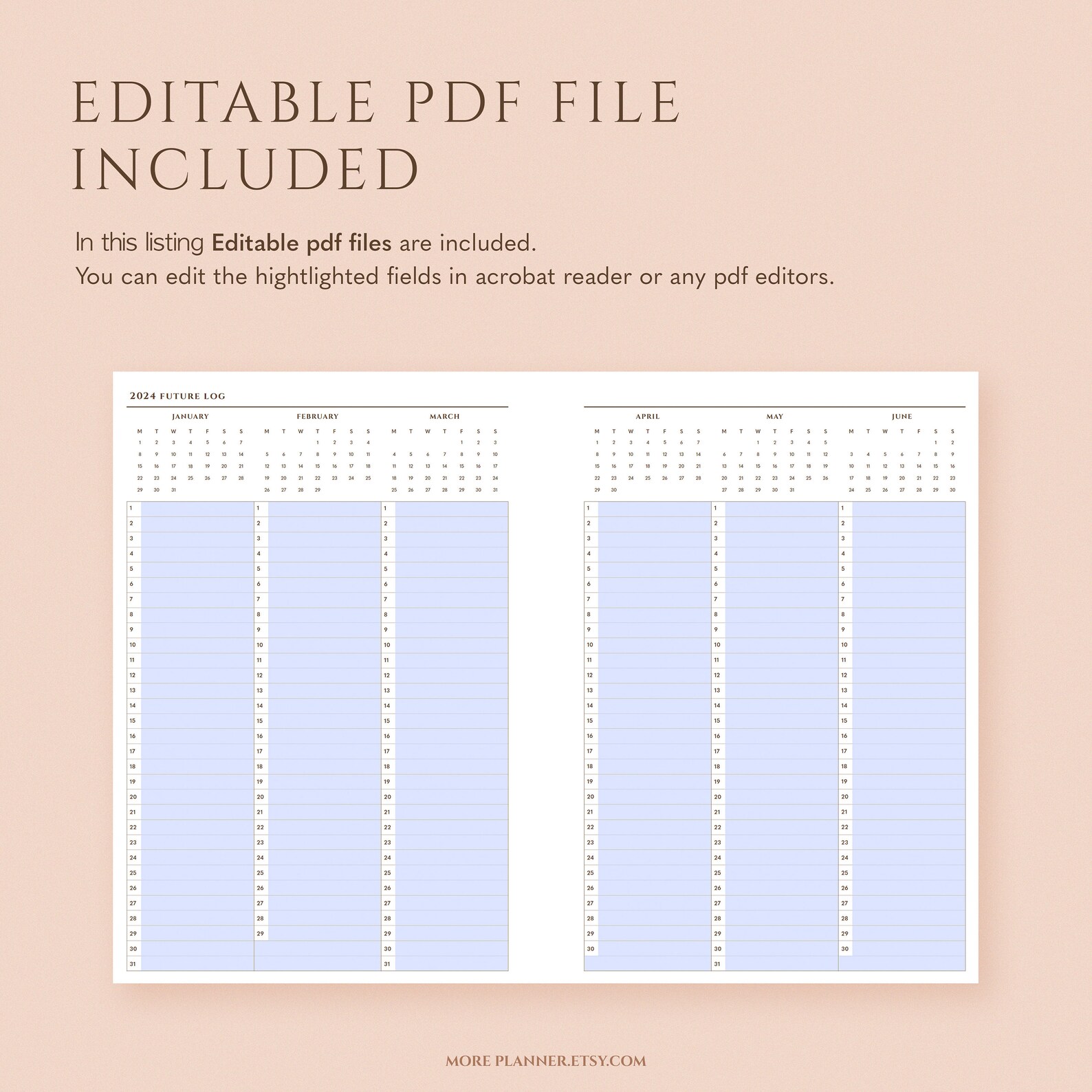 2024-future-log-printable-planner-refills-a5-minimal-bullet-journal
