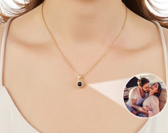 Collier pour projection photo, collier photo personnalisé, collier commémoratif, collier de maman, cadeau pour elle, cadeau de la Saint-Valentin