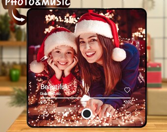 Music Fridge Magnets, Custom Photo Magnet Play Your Song, Refrigerator Magnets ,Anniversary Ornament Christmas Gift For Him & Her