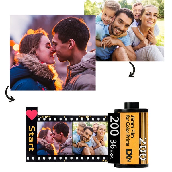 Custom Photos Film Roll Keychain, Personalized Camera Film Roll Keyring For Love Family Friends, Birthday Wedding Graduation Christmas Gift