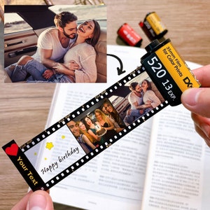 5-40 Personalized Photos Film Roll Keychain, Camera Film Roll Keyring For Lover Family Friends, Birthday Christmas Anniversary Memorial Gift