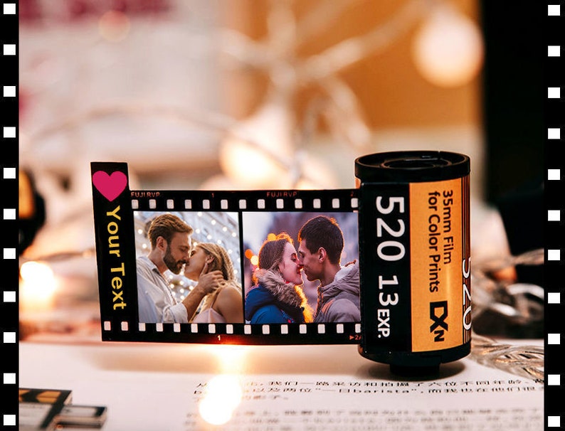 5-40 Personalized Photos Film Roll Keychain, Camera Film Roll Keyring For Lover Family Friends, Birthday Christmas Anniversary Memorial Gift image 2