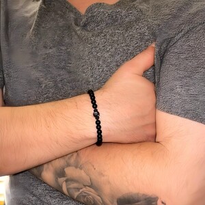 Pulsera personalizada con proyección de fotos para hombre, pulsera de cuentas personalizada, pulsera con imagen, regalo conmemorativo para él, regalo del Día del Padre para papá. imagen 2