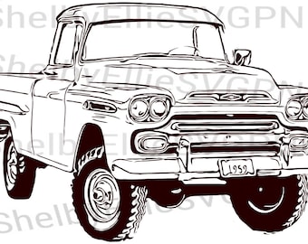 1959 Truck Svg Etsy