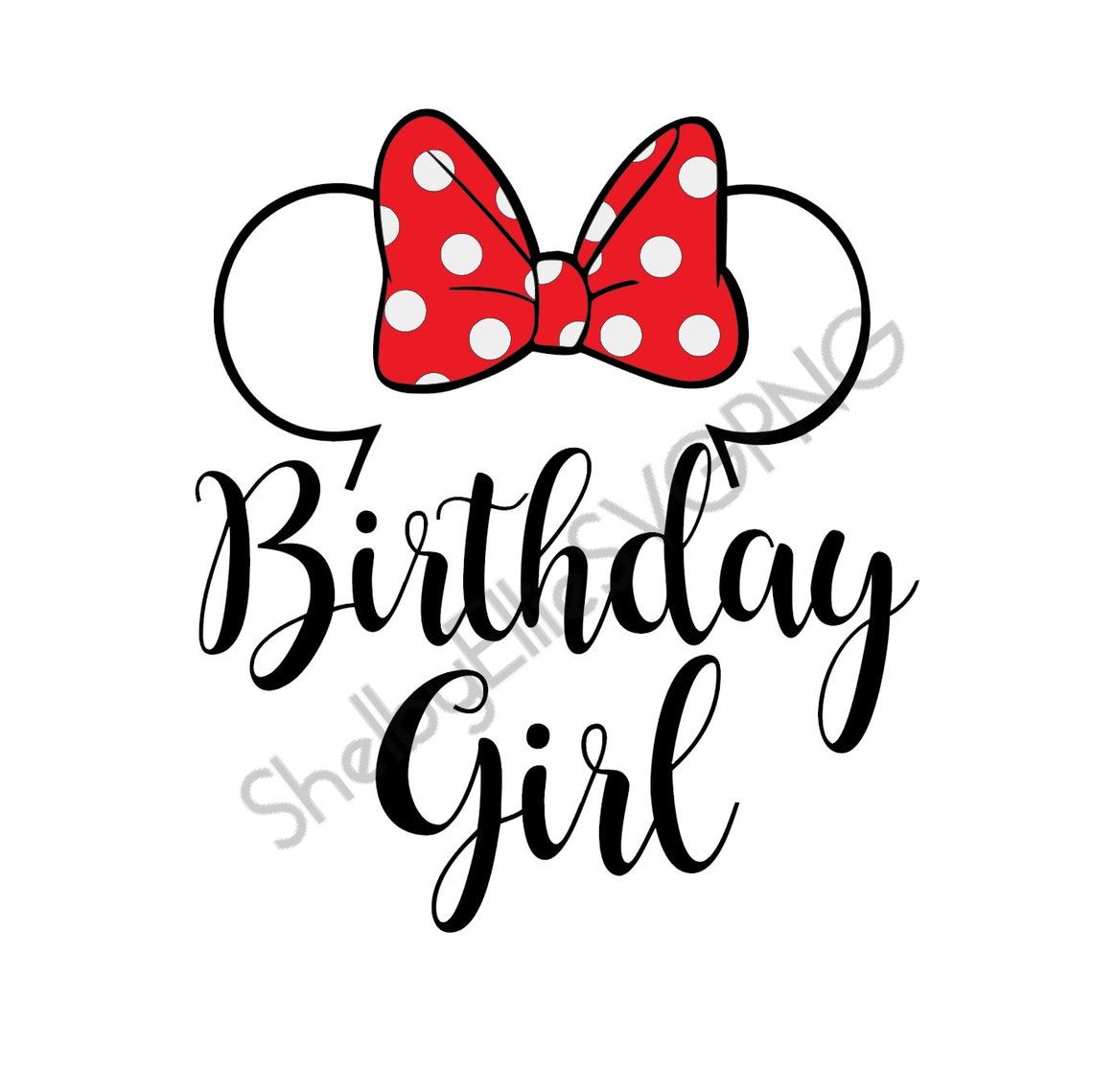 Disney minnie mouse birthday girl svg png digital file | Etsy