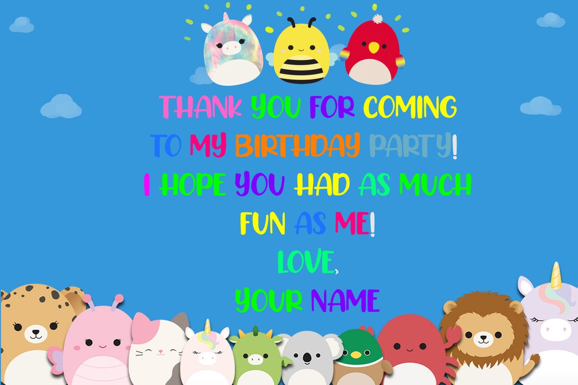 Squishmallows Birthday Invitation With FREE Thank You Card Etsy squishmallows-birthday-invitation-with-free-thank-you-card-etsy