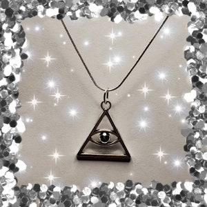 All Seeing Eye Necklace Evil eye of protection silver