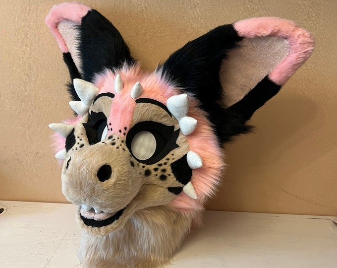Premade Pink Dutch Angel Dragon Fursuit Head - Etsy