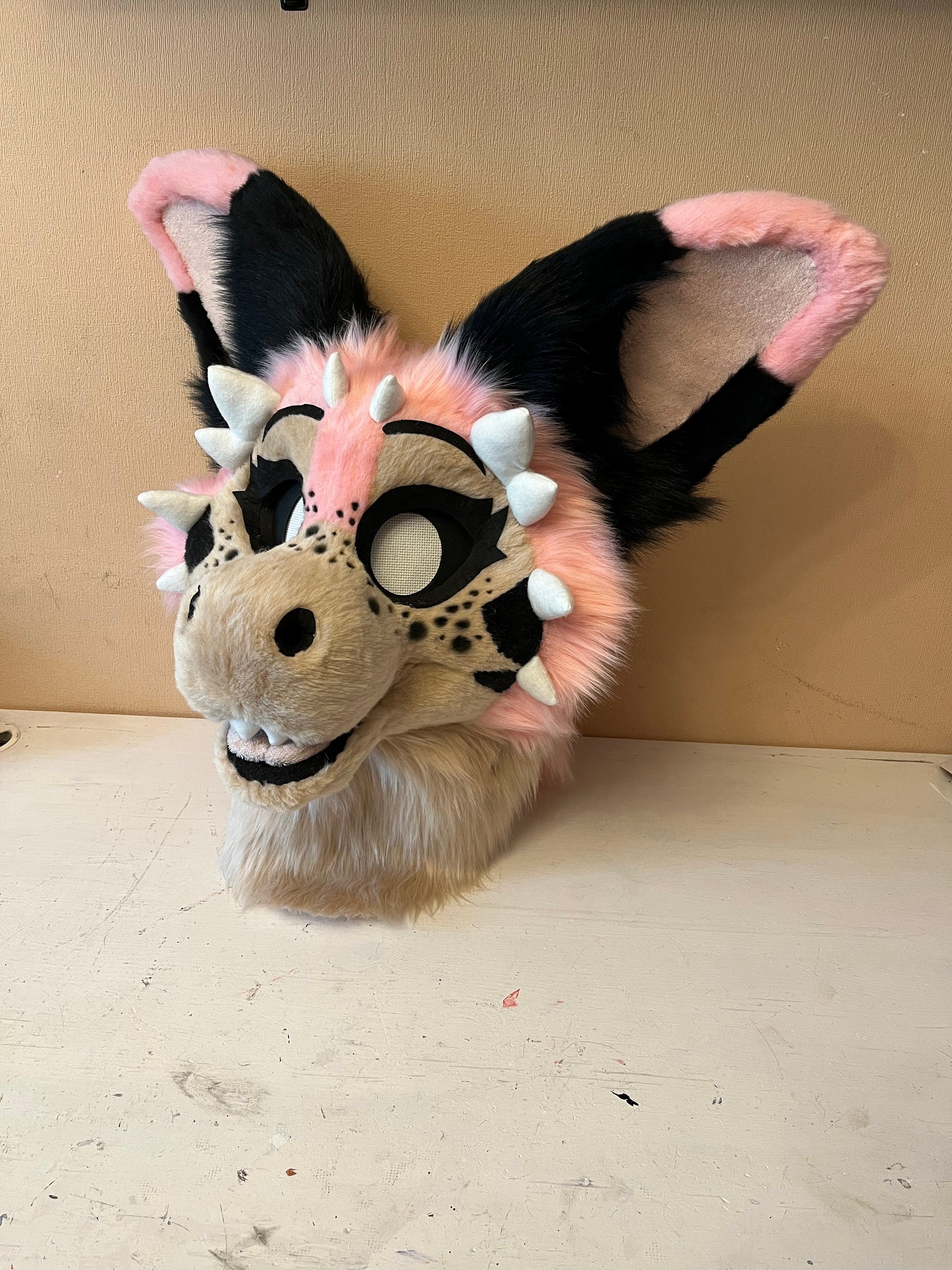 Premade Pink Dutch Angel Dragon Fursuit Head - Etsy