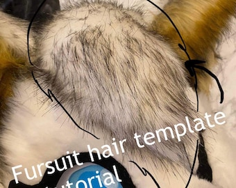 Digital Fursuit hair template + tutorial