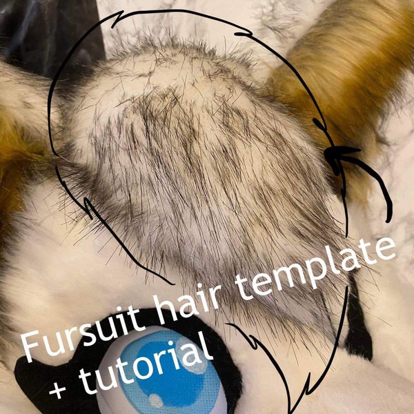 Digital Fursuit hair template + tutorial