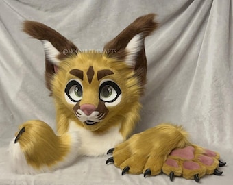 premade caracal fursuit mini partial