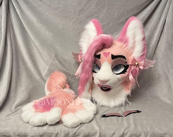Premade lovestruck bunny fursuit mini partial