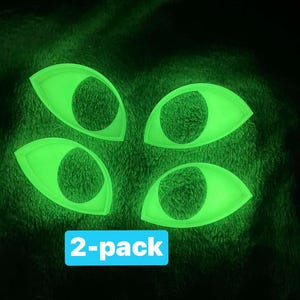 2-pack of fursuit glow in the dark eye blanks