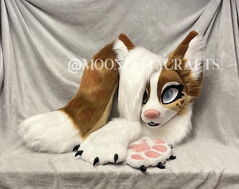 premade border collie fursuit mini partial
