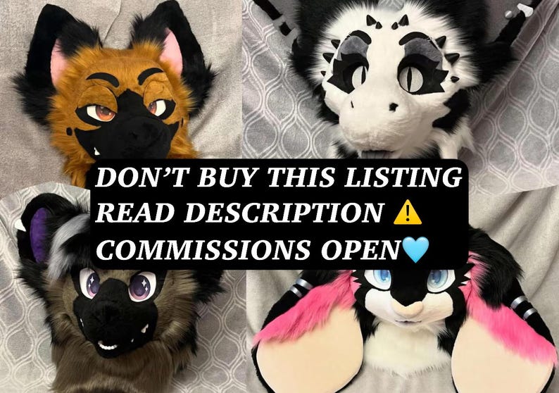 READ DESCRIPTION Fursuit commission QUOTES image 1