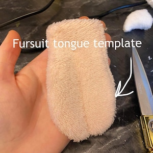 Digital fursuit tongue template