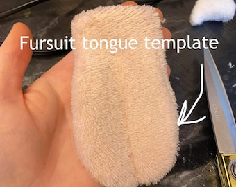 Digital fursuit tongue template