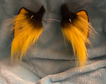 Yellow & black cat ears