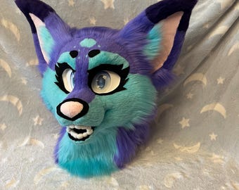 Premade Pandora the fox fursuit head