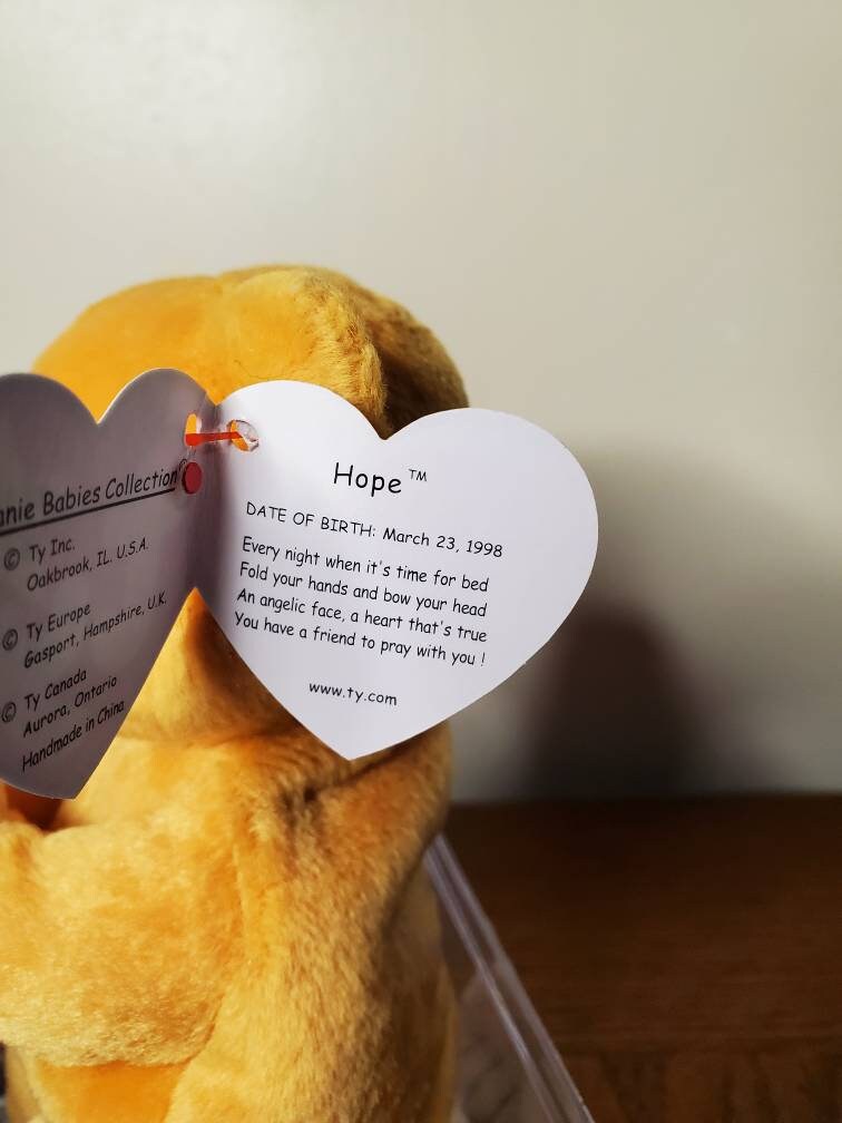Rare Beanie Baby Hope Etsy