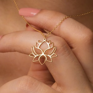 Lotus Necklace Etsy