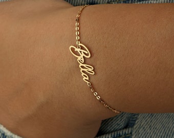 Personalized Name Bracelet,Name Bracelet for Newborn Baby,Thick Chain Name Bracelet,Christmas Gift,Custom Name Necklace,Personalized Jewelry