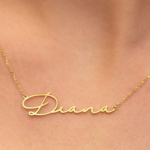 Colar com assinatura personalizada, colar com assinatura escrita à mão, colar com nome escrito à mão, joias para o dia das mães, presente de Natal