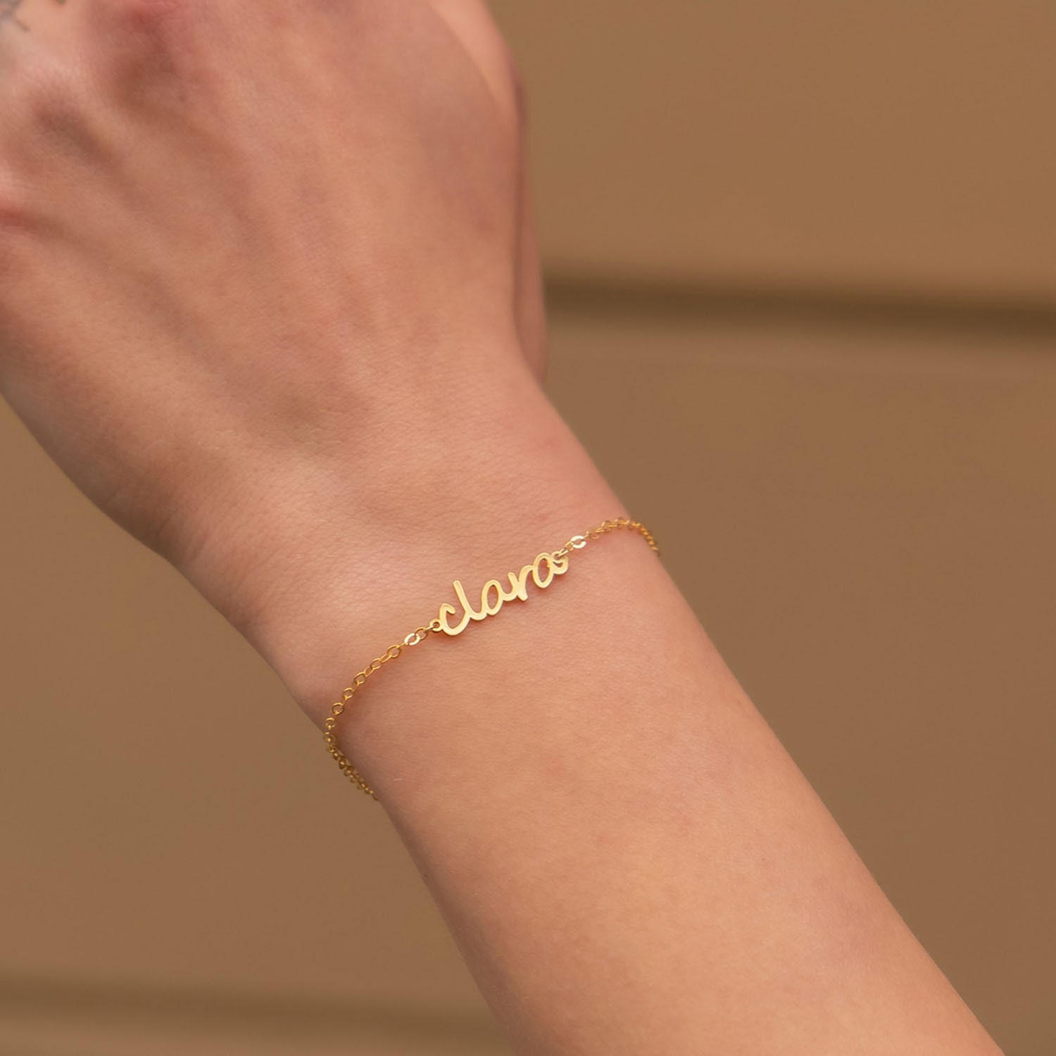 Name Bracelet Personalized Gold Name Bracelet Custom Etsy