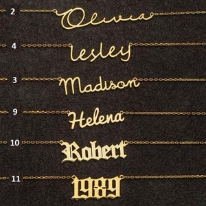 Personalized Gold Jewelry, Custom Name Necklace, Personalized Name Jewelry, Script Name Necklaces, Mothers Day Jewelry, Gift for Her