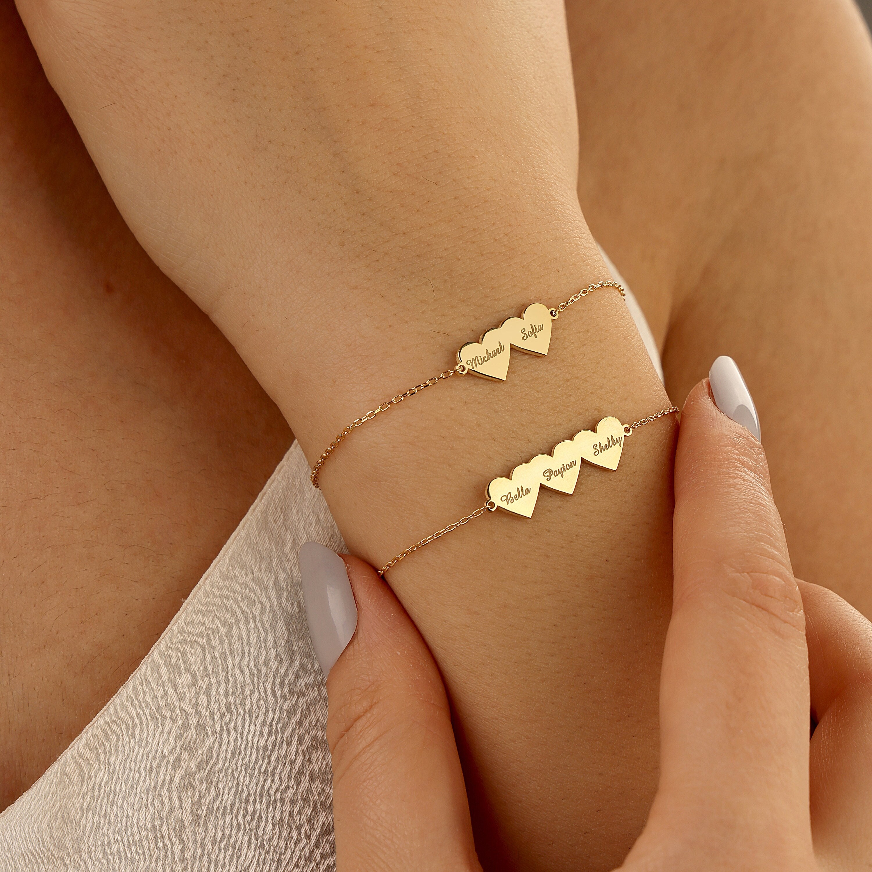 Three Heart Bracelet