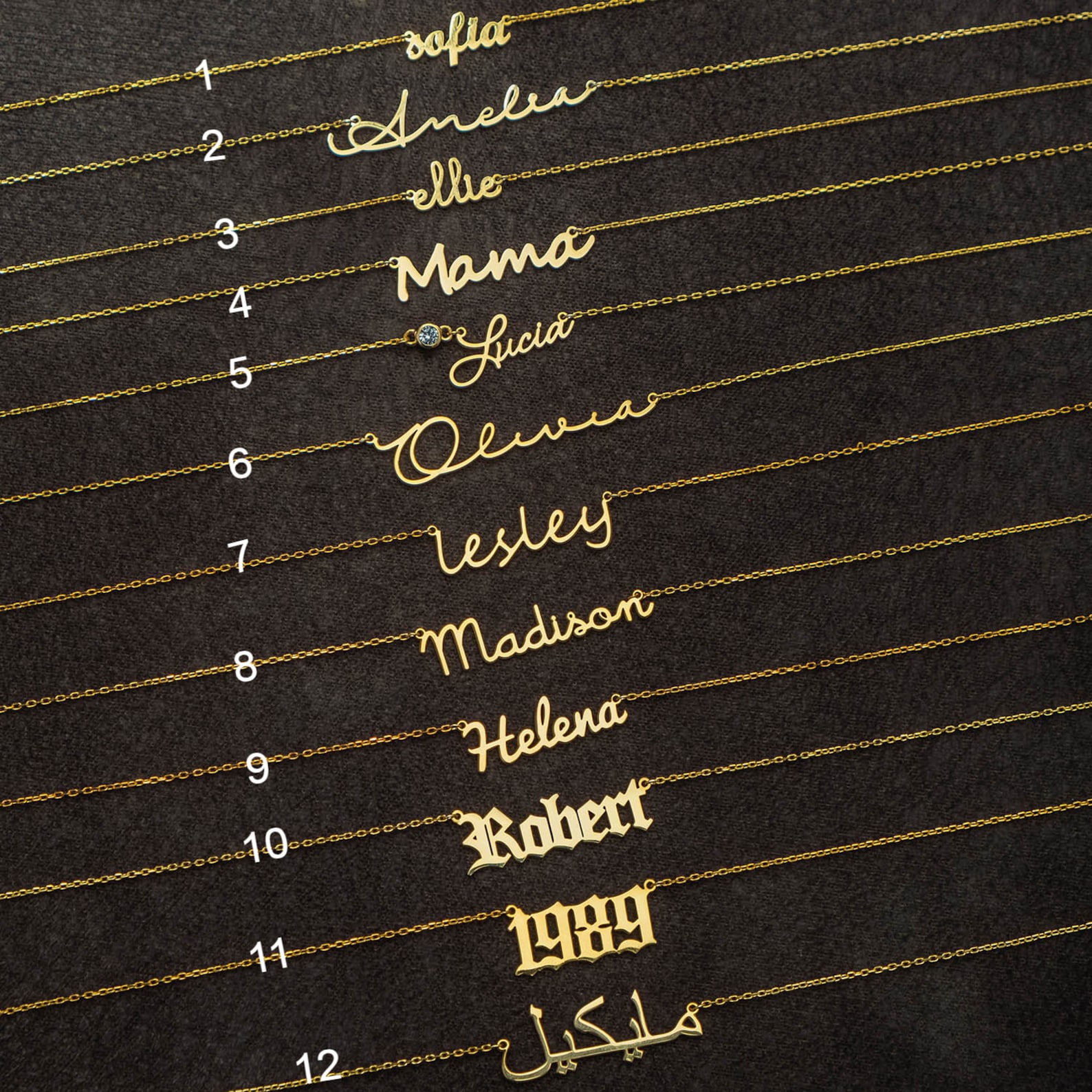 Personalized Script Name Necklaces